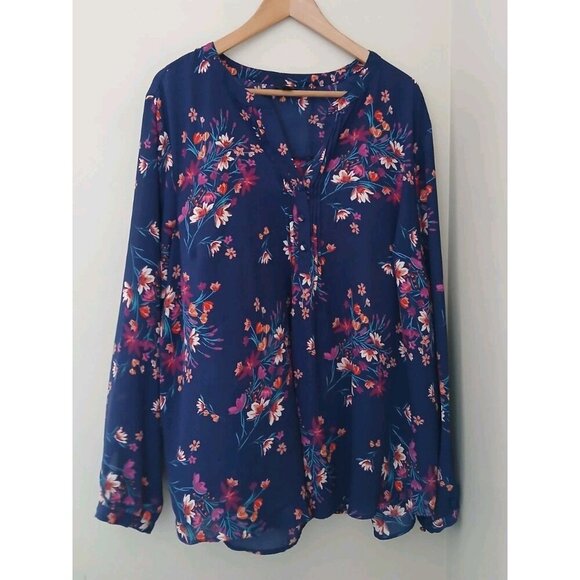 torrid Tops - Torrid Floral Peasant Blouse